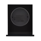 Rectangular Glass and Brushed Aluminium Mantel Clock - Black