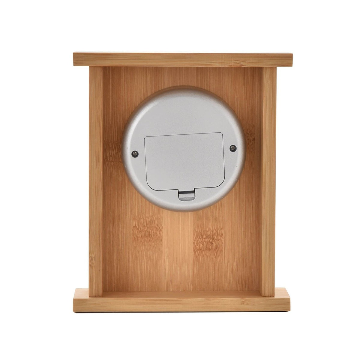 Rectangular Bamboo Wood Mantel Clock with Roman Dial - Oak
