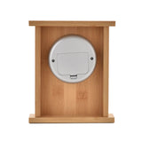 Rectangular Bamboo Wood Mantel Clock with Roman Dial - Oak