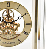 Skeleton Movement Roman Dial Mantel Clock with Handle - Gold