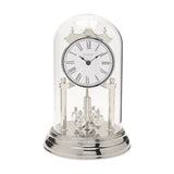 Arched Rotating Pendulum Anniversary Mantel Clock - Silver