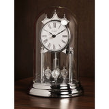 Arched Rotating Pendulum Anniversary Mantel Clock - Silver