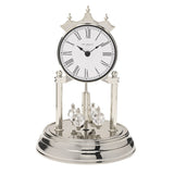 Arched Rotating Pendulum Anniversary Mantel Clock - Silver