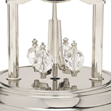 Arched Rotating Pendulum Anniversary Mantel Clock - Silver