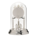 Arched Rotating Pendulum Anniversary Mantel Clock - Silver