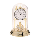 Rotating Pendulum Anniversary Metal Mantel Clock - Gold
