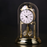 Rotating Pendulum Anniversary Metal Mantel Clock - Gold