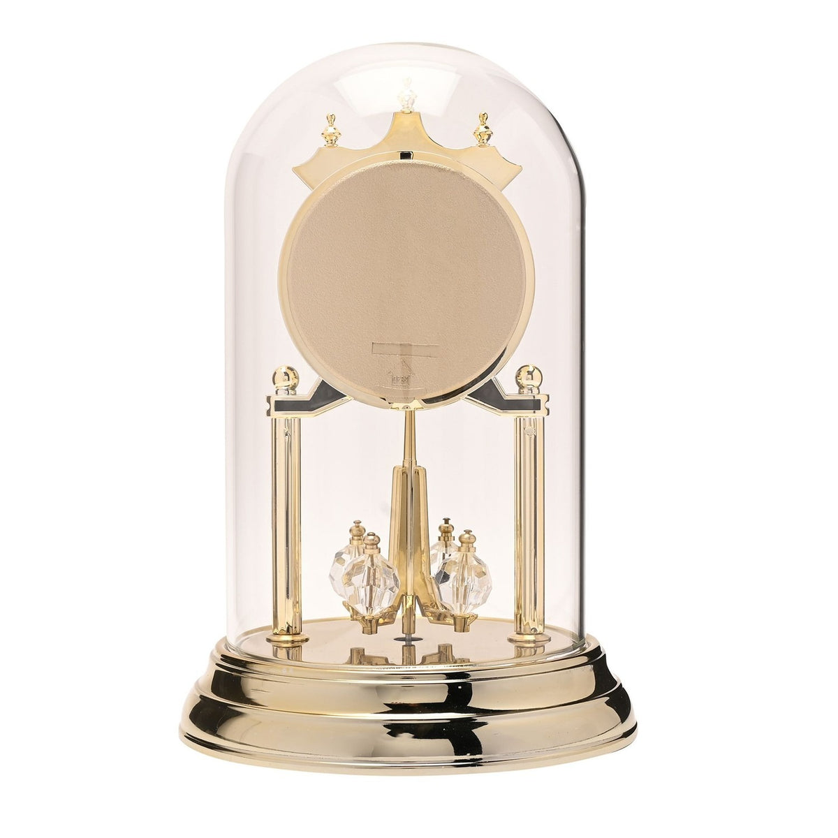 Rotating Pendulum Anniversary Metal Mantel Clock - Gold