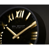 Roman Numeral Table and Mantel Clock 25.5cm - Black & Gold