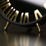 Roman Numeral Table and Mantel Clock 25.5cm - Black & Gold