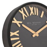 Roman Numeral Table and Mantel Clock 25.5cm - Black & Gold