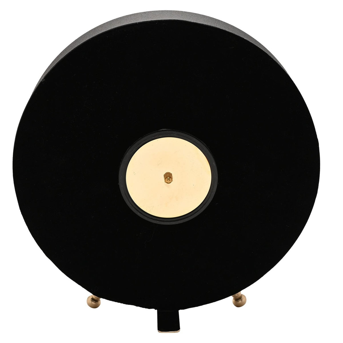 Roman Numeral Table and Mantel Clock 25.5cm - Black & Gold