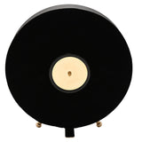 Roman Numeral Table and Mantel Clock 25.5cm - Black & Gold