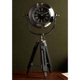 Tripod Mantel Clock with Black Roman Numeral Dial - Silver