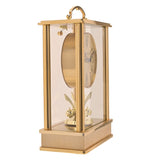 Rotating Pendulum Mantel Clock with Carry Handle - Gold