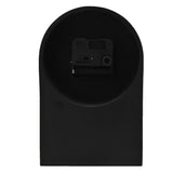 Arch Resin Table and Mantel Clock with Silver Bezel - Black