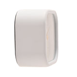 Square Metal Alarm Clock with Rounded Edges - White & Beige