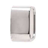 Rounded Square Chrome Metal Alarm Clock - Silver & Cream