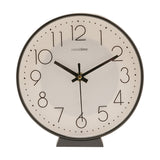 Round Quartz Tabletop Mantel Clock 20cm - Black & White