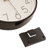 Round Quartz Tabletop Mantel Clock 20cm - Black & White