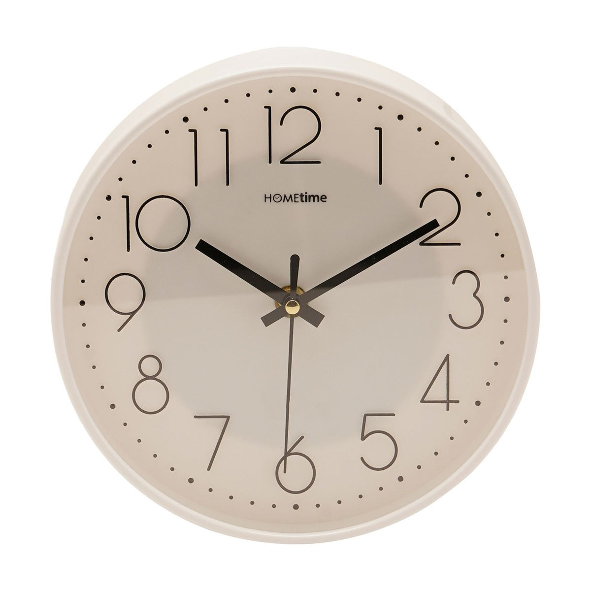 Round Dial Tabletop Mantel Clock with Stand 20cm - White
