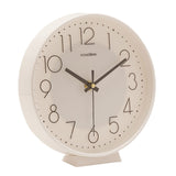 Round Dial Tabletop Mantel Clock with Stand 20cm - White