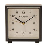 Square Metal Alarm Clock with Feet 11cm - Black & Cream
