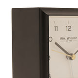 Square Metal Alarm Clock with Feet 11cm - Black & Cream