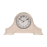 Arched Plastic Mantel Clock with Arabic Dial 36cm - White