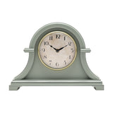 Broken Arch Mantel Clock with Gold Rim and Cream Dial - Sage