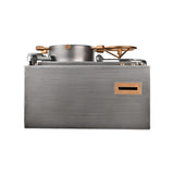 Vault Door Safe Mantel Clock with Opening Money Box - Silver