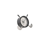 Crossed Golf Clubs Mantel Clock with Off-White Dial - Black