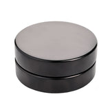 Round Folding Wooden Mantel Clock with Compass Base - Black