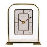Arched Portrait Mantel Clock with Baton Marker Dial - Gold