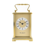 Carriage Mantel Clock with 2 Tone Gilt Roman Dial - Gold