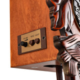 Small Quartz Cuckoo Wooden Wall Clock with Bird on Top - Mahogany