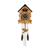 Nesting Birds Quartz Cuckoo Wall Clock - Light Brown & Black