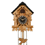 Nesting Birds Quartz Cuckoo Wall Clock - Light Brown & Black