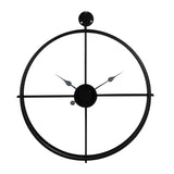 Round Cut Out Design Wall Clock with Gold Hands 72cm - Black