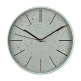 Round Analogue Wall Clock with Speckled Face 30cm - Green