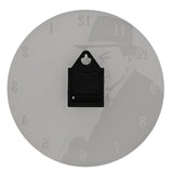 Round glass wall clock, 30cm, with a 1950s crooner portrait in black on a white face, black numerals 1 to 12, and visible clock mechanism, on a plain background.