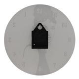 50's Film & Fashion Icon Round Glass Wall Clock 30cm - White
