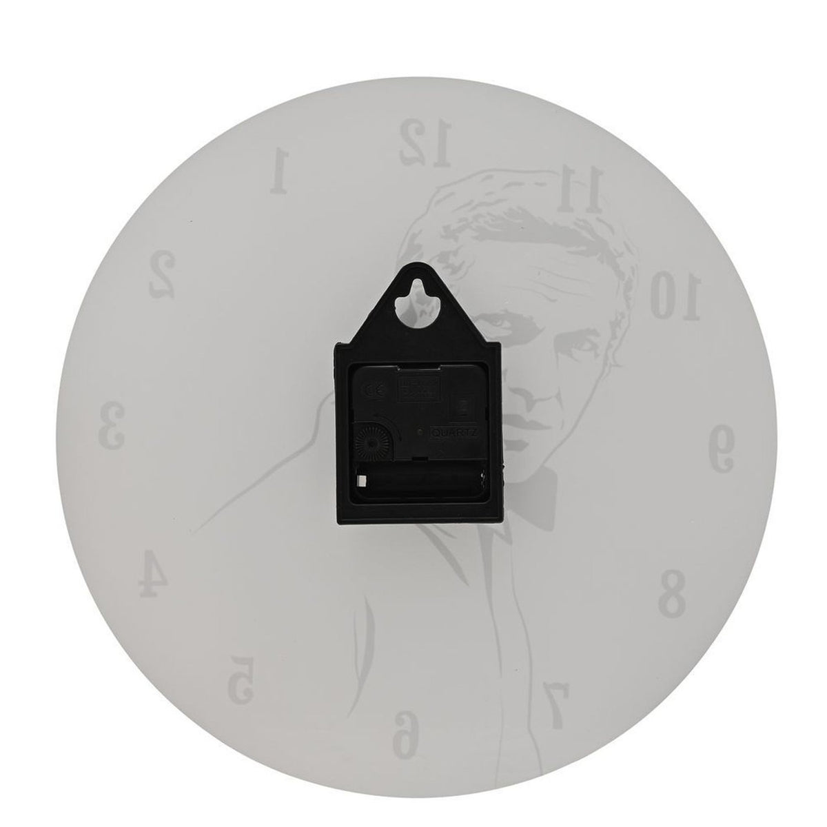 Cool 60s Film Icon Portrait Glass Wall Clock 30cm - White