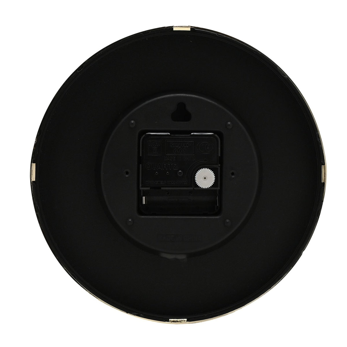 Robin Design Round Analogue Wall Clock 19.5cm - Gold & White