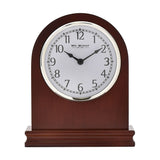 Arched Quartz Mantel Clock with Arabic Dial - Walnut Wood