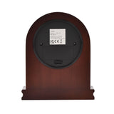 Arched Quartz Mantel Clock with Arabic Dial - Walnut Wood