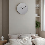 Round Cement Look Wall Clock with Black Hands 60cm - Grey