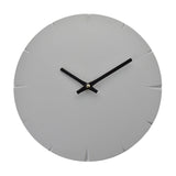 Round Cement Look MDF Wall Clock with Notches 29.8cm - Grey