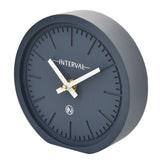 Minimalist Round Desk and Mantel Clock 15.4cm - Navy Blue