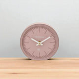 Minimalist Round Quartz Desk and Mantel Clock 15.4cm - Pink